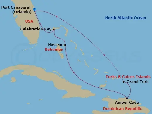 Itinerary schematic diagram