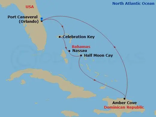 Itinerary schematic diagram