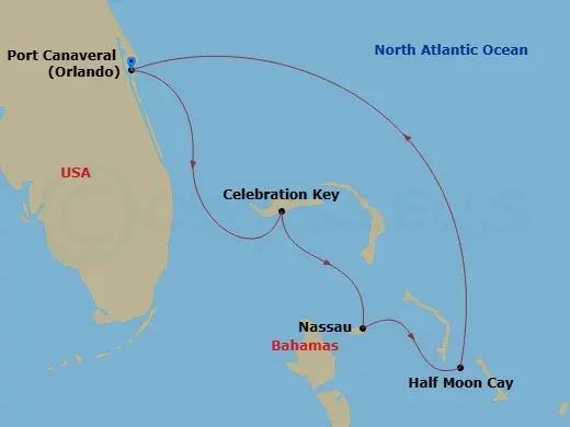 Itinerary schematic diagram