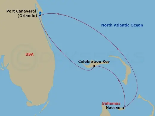 Itinerary schematic diagram