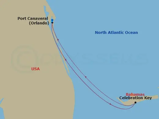 Itinerary schematic diagram