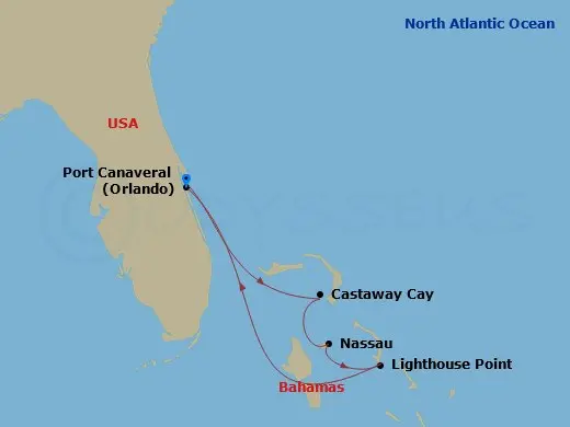 Itinerary schematic diagram