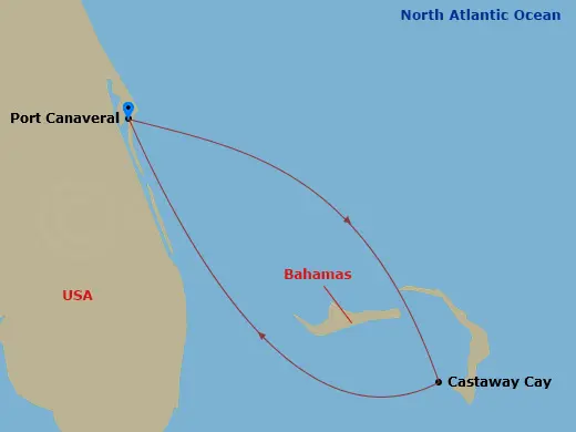 Itinerary schematic diagram