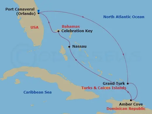 Itinerary schematic diagram
