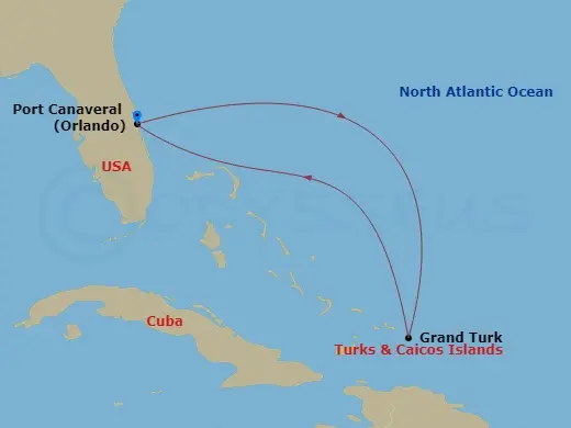 Itinerary schematic diagram