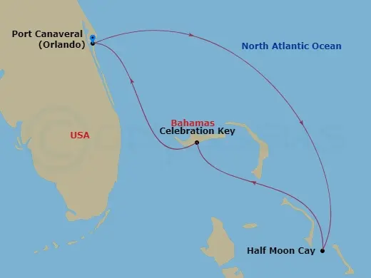 Itinerary schematic diagram