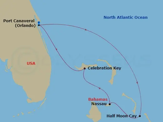 Itinerary schematic diagram
