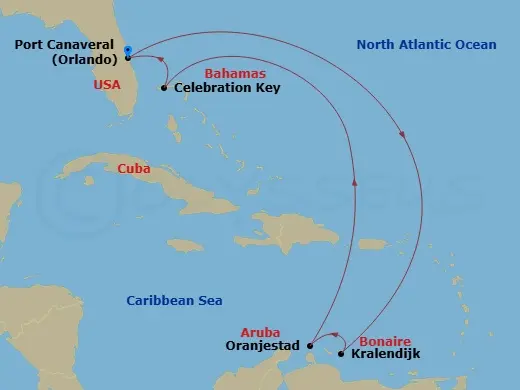 Itinerary schematic diagram