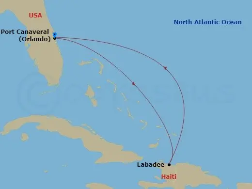 Itinerary schematic diagram