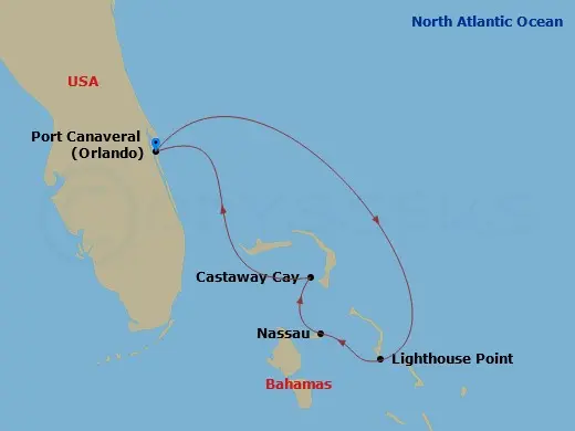 Itinerary schematic diagram