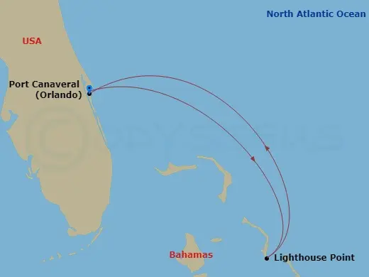 Itinerary schematic diagram