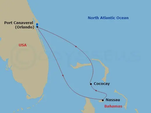 Itinerary schematic diagram