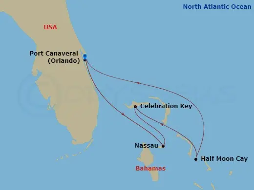 Itinerary schematic diagram