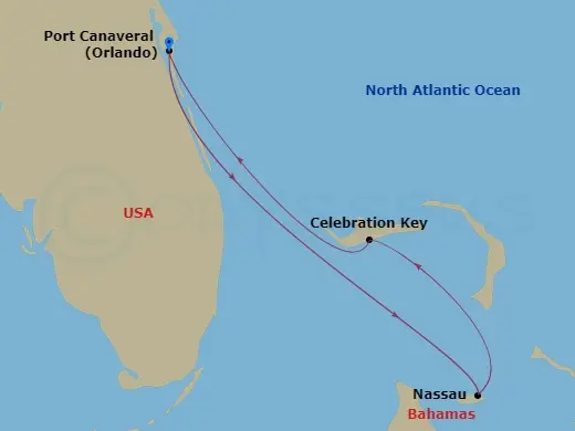 Itinerary schematic diagram