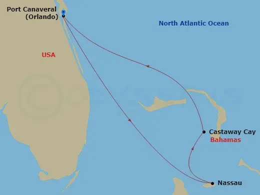Itinerary schematic diagram