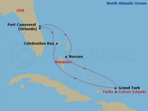 Itinerary schematic diagram