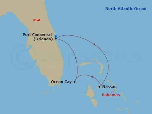 Itinerary schematic diagram