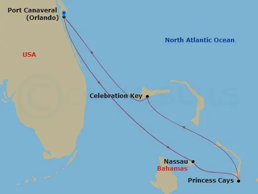Itinerary schematic diagram