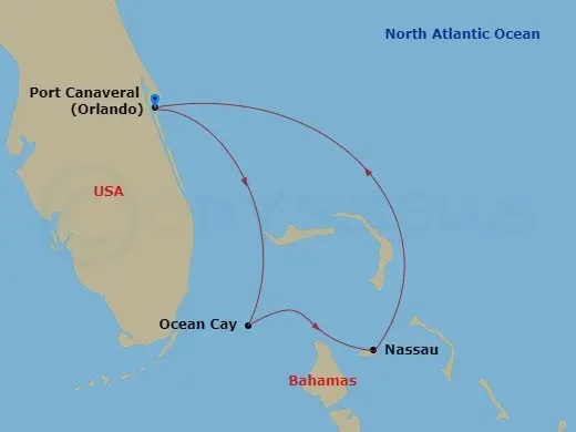 Itinerary schematic diagram
