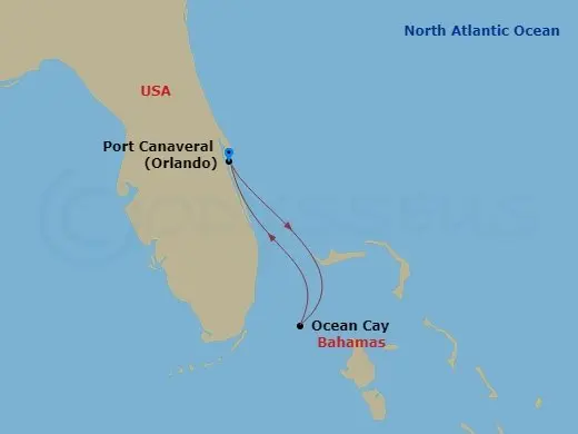 Itinerary schematic diagram