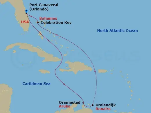 Itinerary schematic diagram