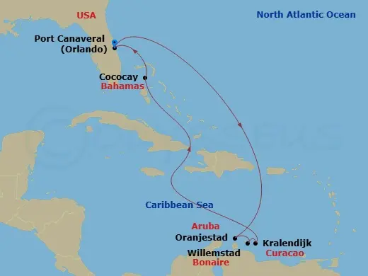 Itinerary schematic diagram