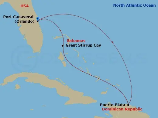 Itinerary schematic diagram
