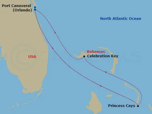 Itinerary schematic diagram