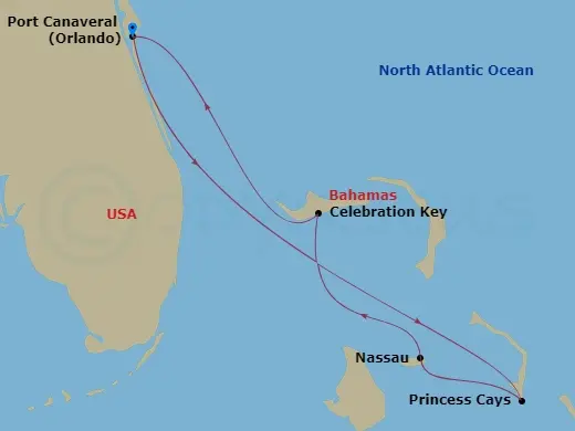 Itinerary schematic diagram