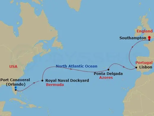 Itinerary schematic diagram