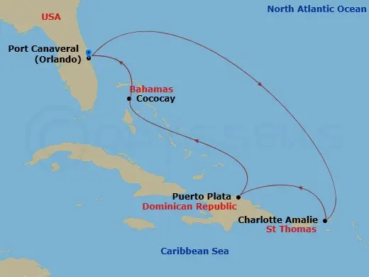 Itinerary schematic diagram