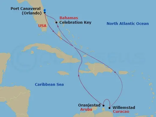 Itinerary schematic diagram