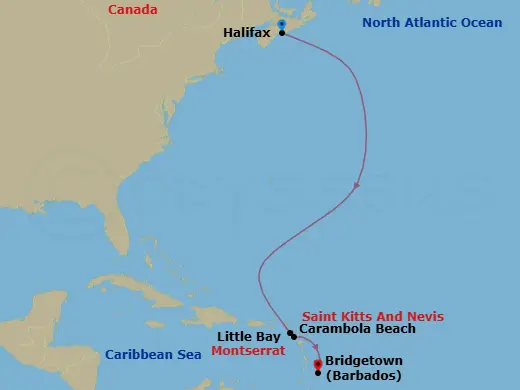 Itinerary schematic diagram