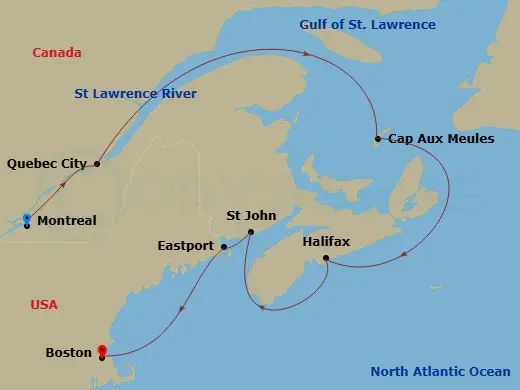 Itinerary schematic diagram