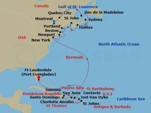 Itinerary schematic diagram