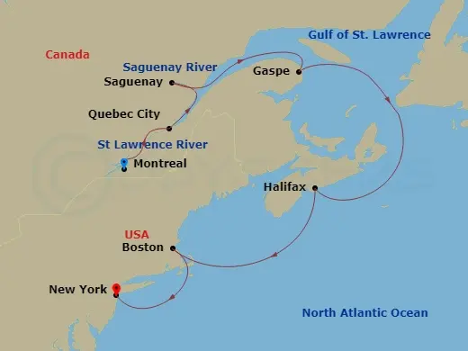 Itinerary schematic diagram