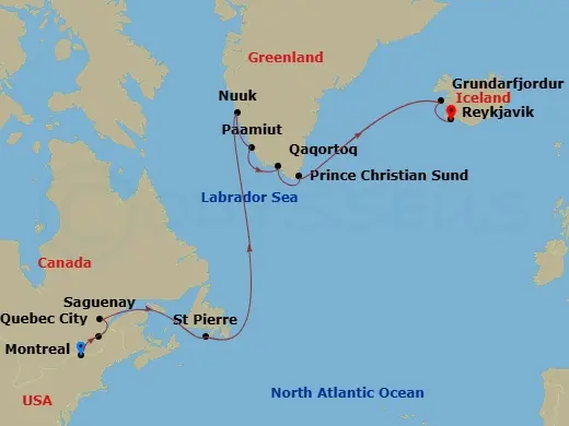 Itinerary schematic diagram