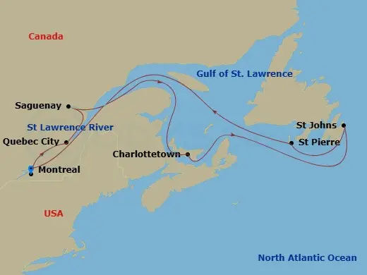 Itinerary schematic diagram