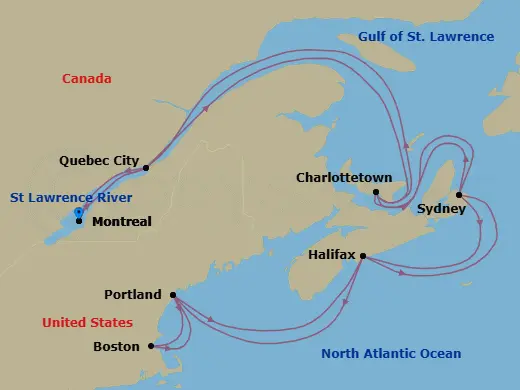 Itinerary schematic diagram