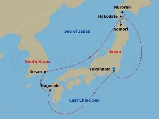 Itinerary schematic diagram
