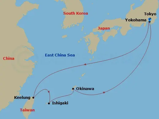 Itinerary schematic diagram
