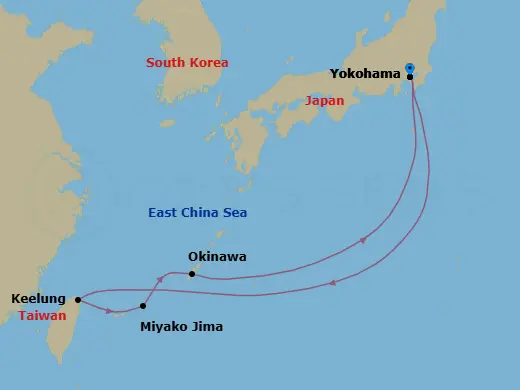 Itinerary schematic diagram