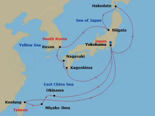Itinerary schematic diagram