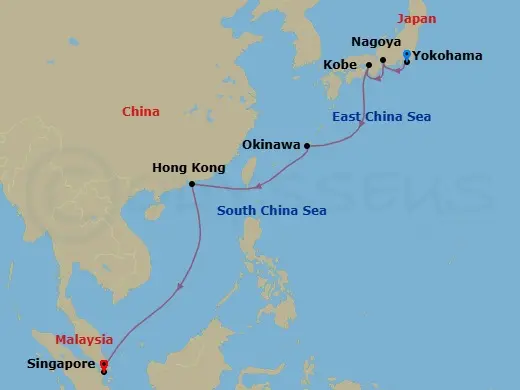 Itinerary schematic diagram
