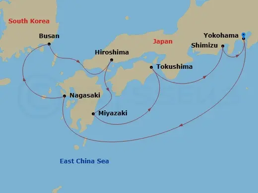 Itinerary schematic diagram