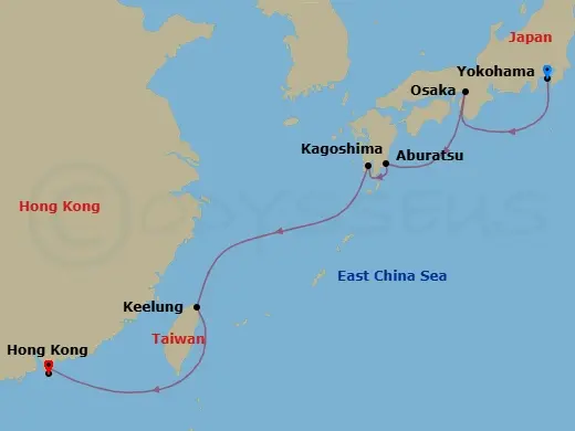 Itinerary schematic diagram