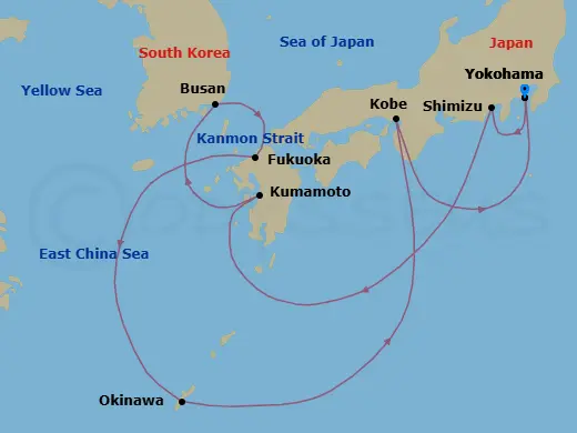 Itinerary schematic diagram