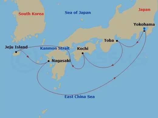 Itinerary schematic diagram