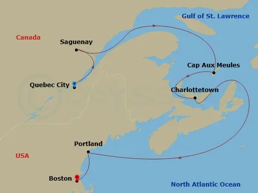 Itinerary schematic diagram