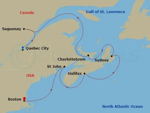 Itinerary schematic diagram